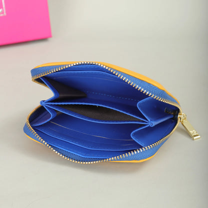 Elegant Letter Embroidery Zipper Wallet – Compact and Stylish