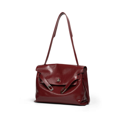 Split Leather Shoulder and Crossbody Tote