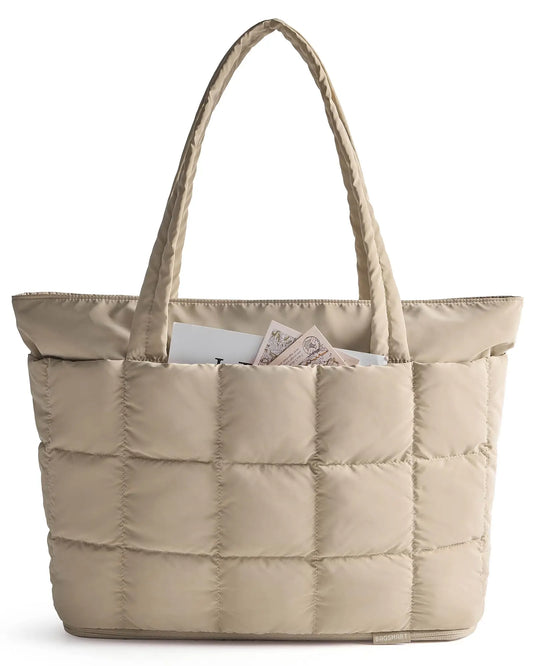 Expandable Milk Cotton Travel Tote Bag