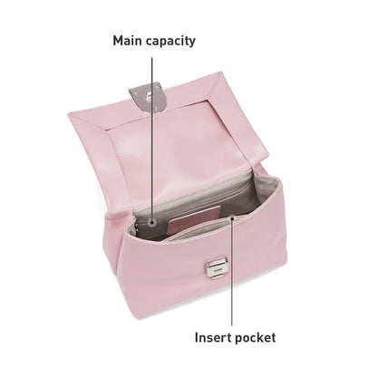 Split Leather Compact Square Tote