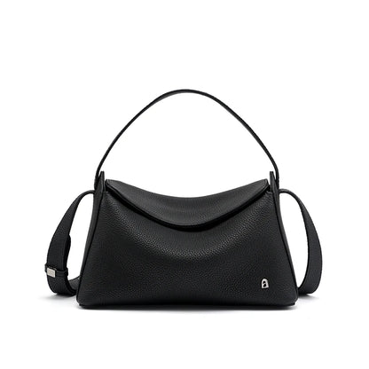 Soft Genuine Leather Mini Tote Crossbody