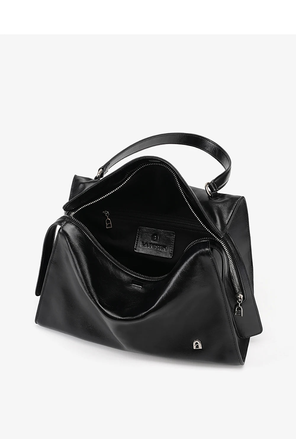 Genuine Leather Structured Tote Bag