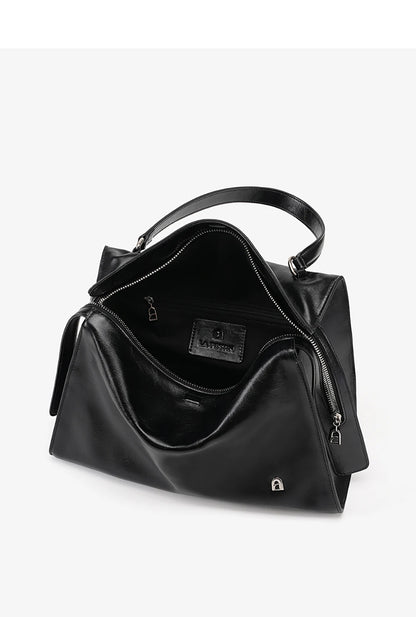 Genuine Leather Structured Tote Bag