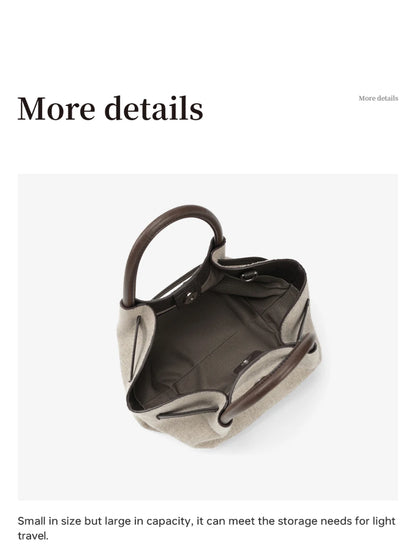 Cotton Dual-Handle Tote Shoulder and Crossbody Bag