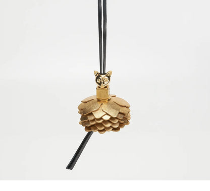 Cat-Shaped Metal Bag Charm – Fashion Accessory