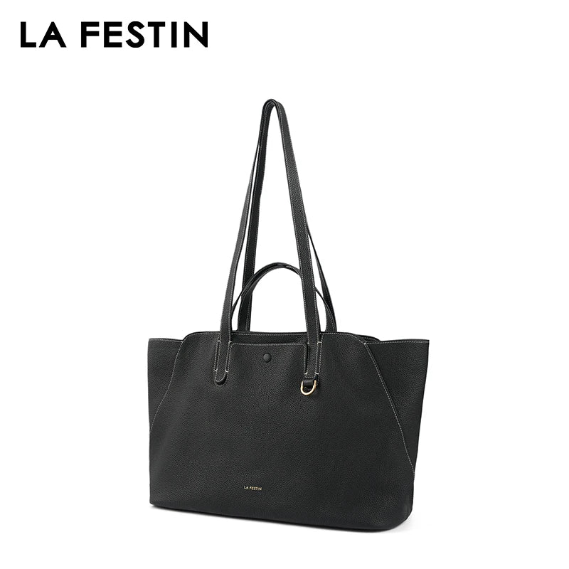 Genuine Leather Tote Shoulder Bag