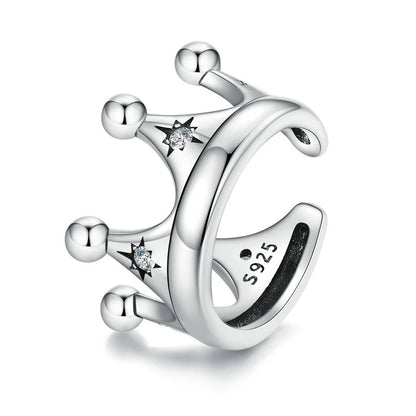 Sterling Silver Mono-earring with Zircon – Clip-On Geometric Style