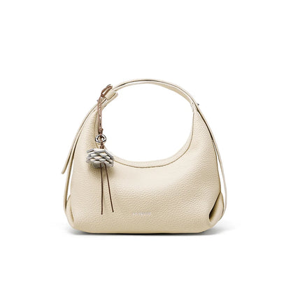 Genuine Leather Half Moon Shoulder and Crossbody Tote