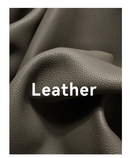 Genuine Leather Tote Bag – Soft Casual Style with Open Pocket