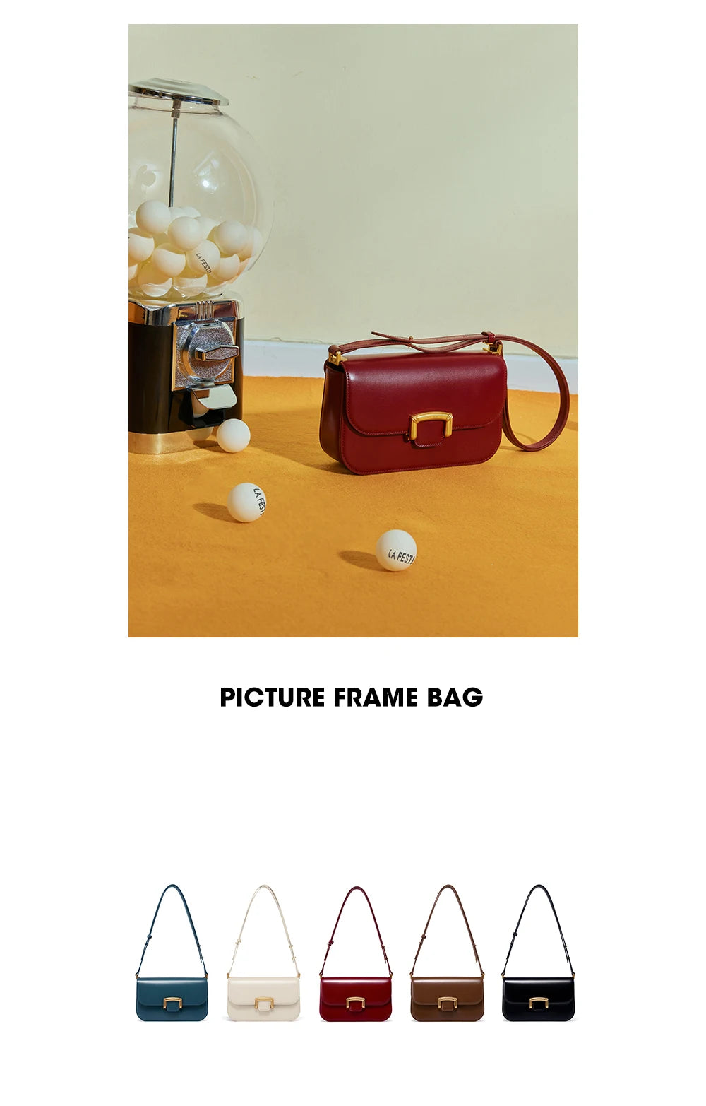 Structured Split Leather Square Shoulder Bag