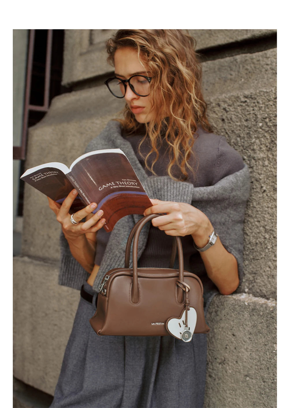 Soft Split Leather Small Tote Shoulder Bag