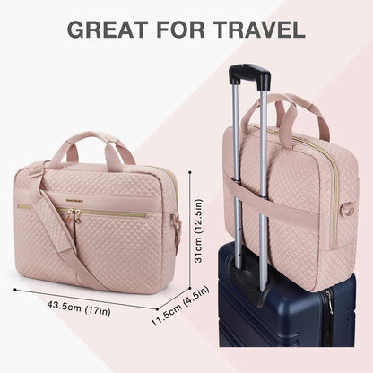 Nylon Structured Laptop Briefcase and Shoulder Bag