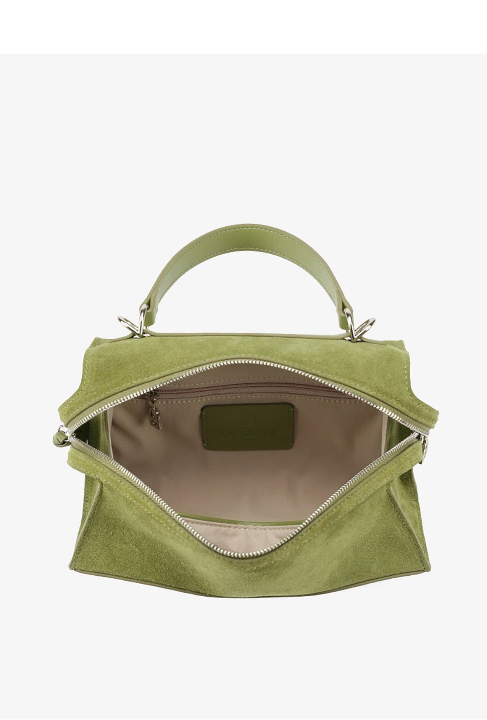 Green Split Leather Shoulder and Crossbody Bag