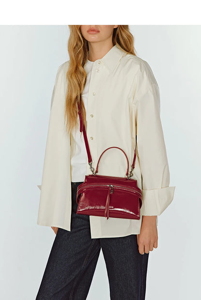 Green Split Leather Shoulder and Crossbody Bag