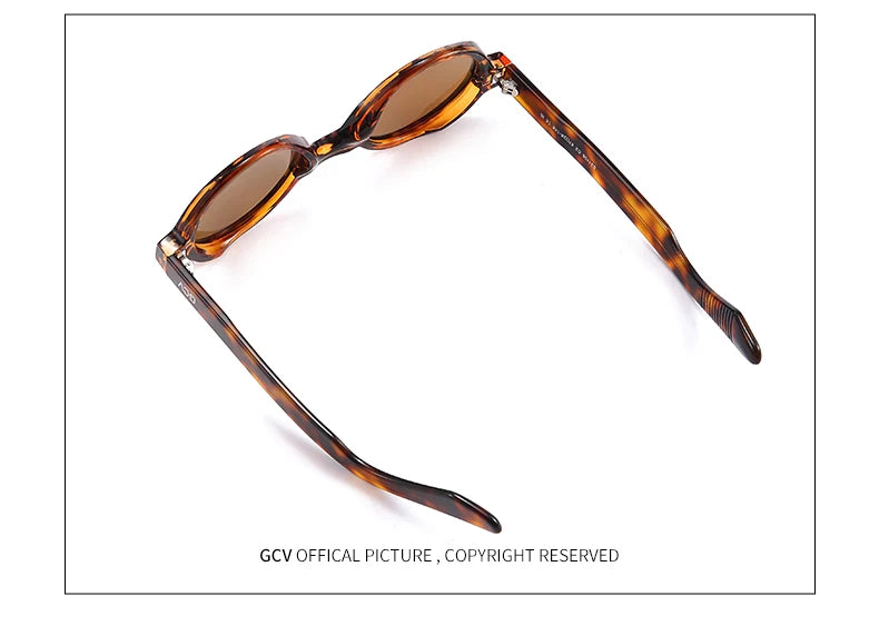 Circular Acetate Sunglasses – Polarized Mirror UV400