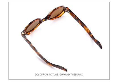 Circular Acetate Sunglasses – Polarized Mirror UV400