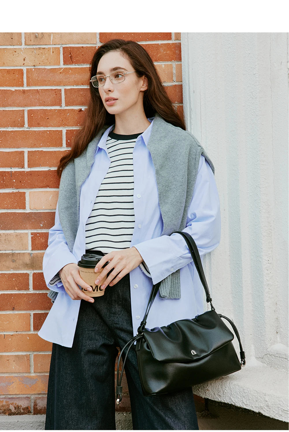 Split Leather Soft Shoulder and Crossbody Bag