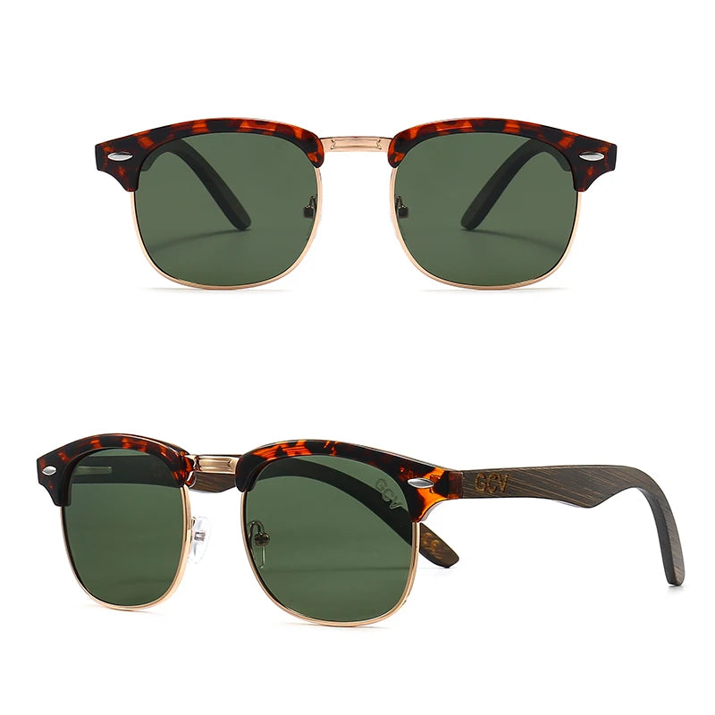 Butterfly Wooden Polarized Party Sunglasses