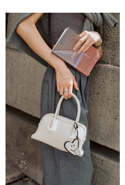 Soft Split Leather Small Tote Shoulder Bag