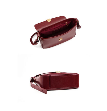 Split Leather Soft Square Shoulder Tote