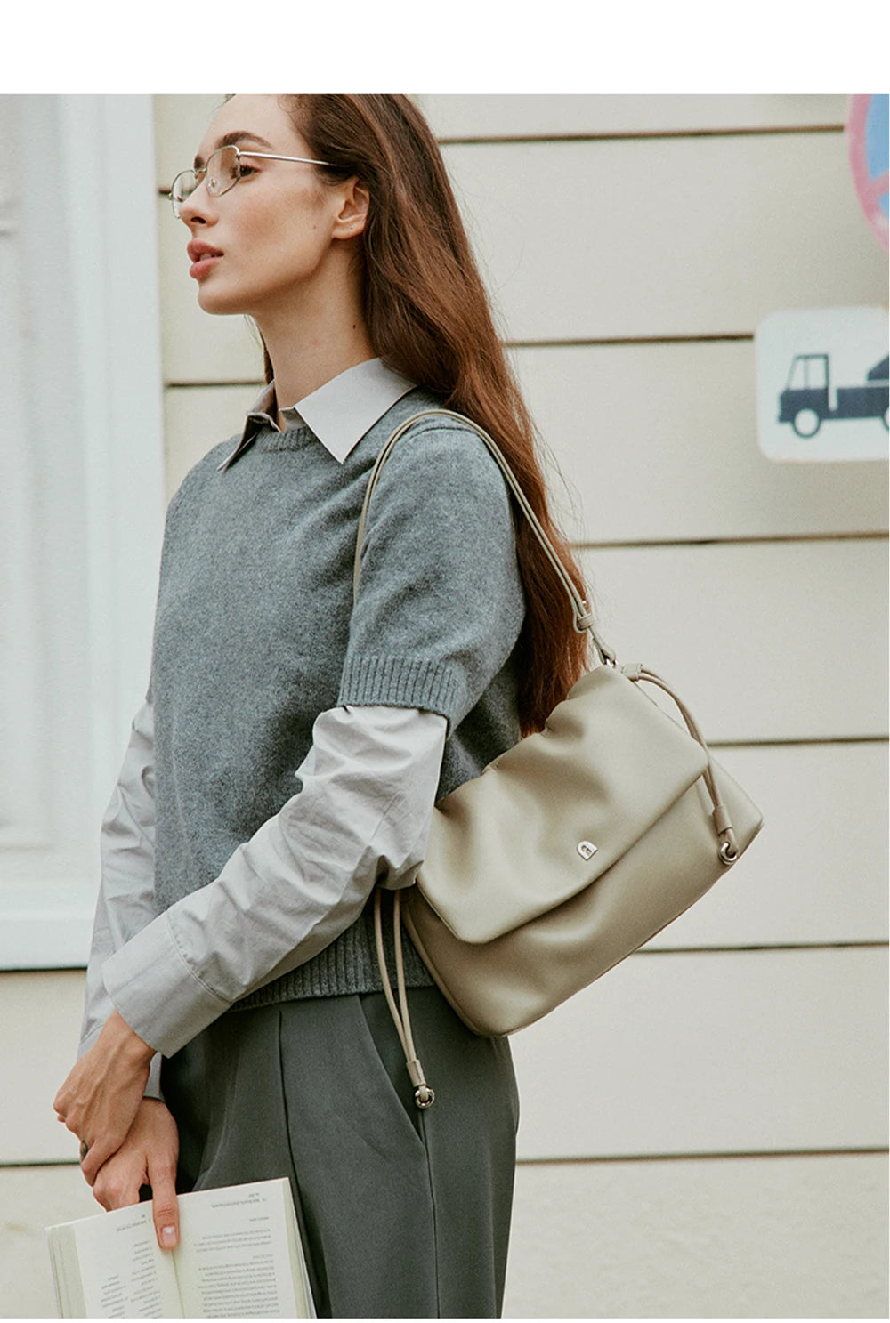 Split Leather Soft Shoulder and Crossbody Bag