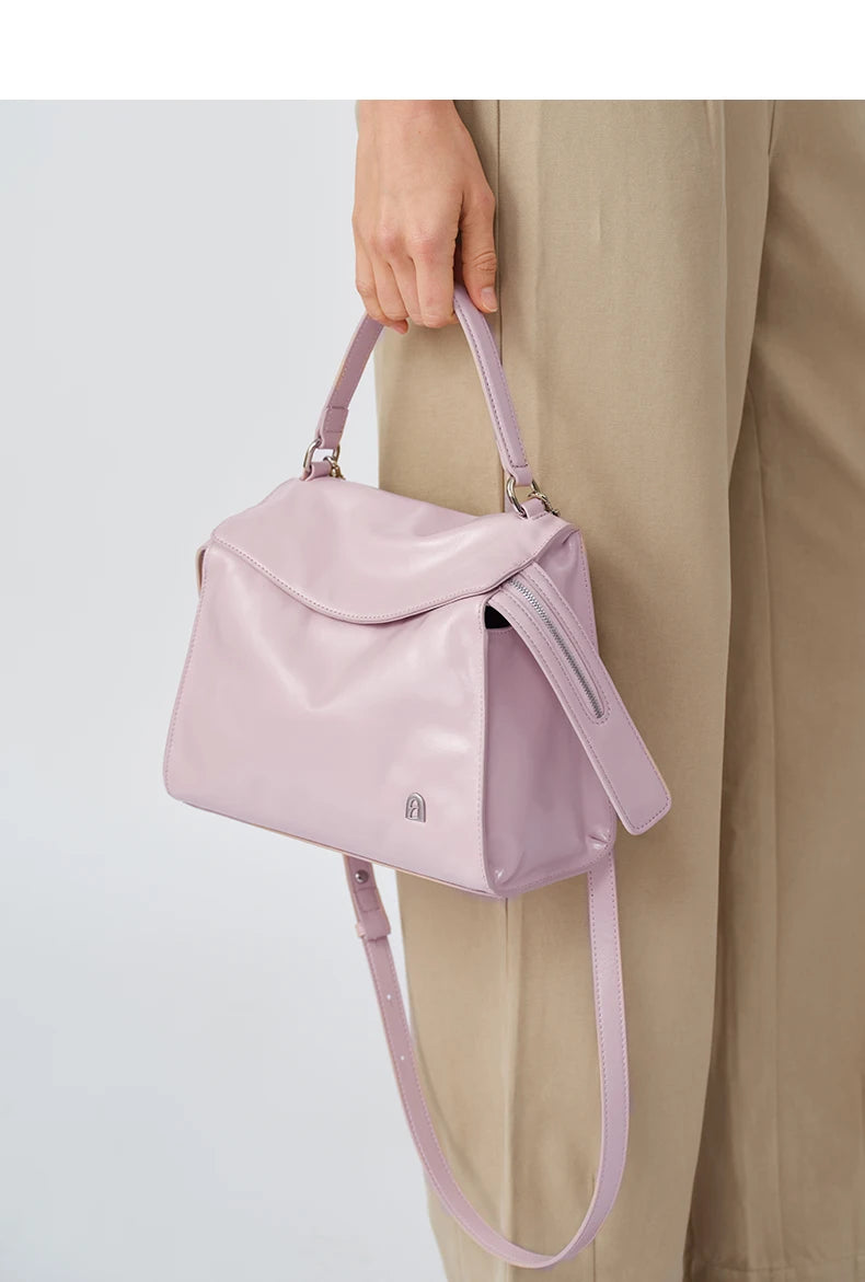 Genuine Leather Shoulder and Crossbody Tote