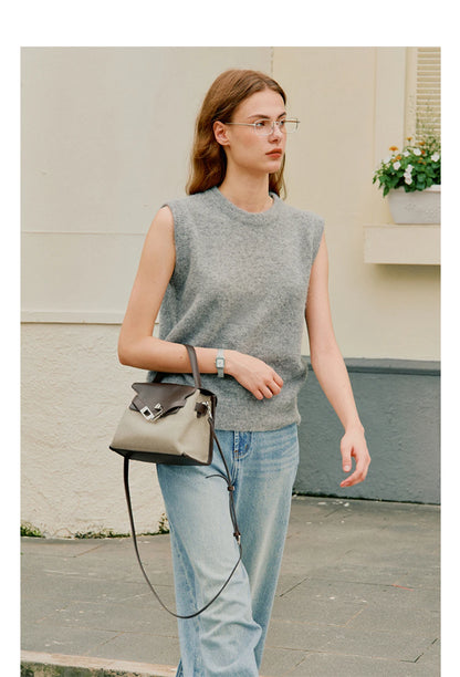 Microfiber Synthetic Leather Shoulder and Crossbody Tote