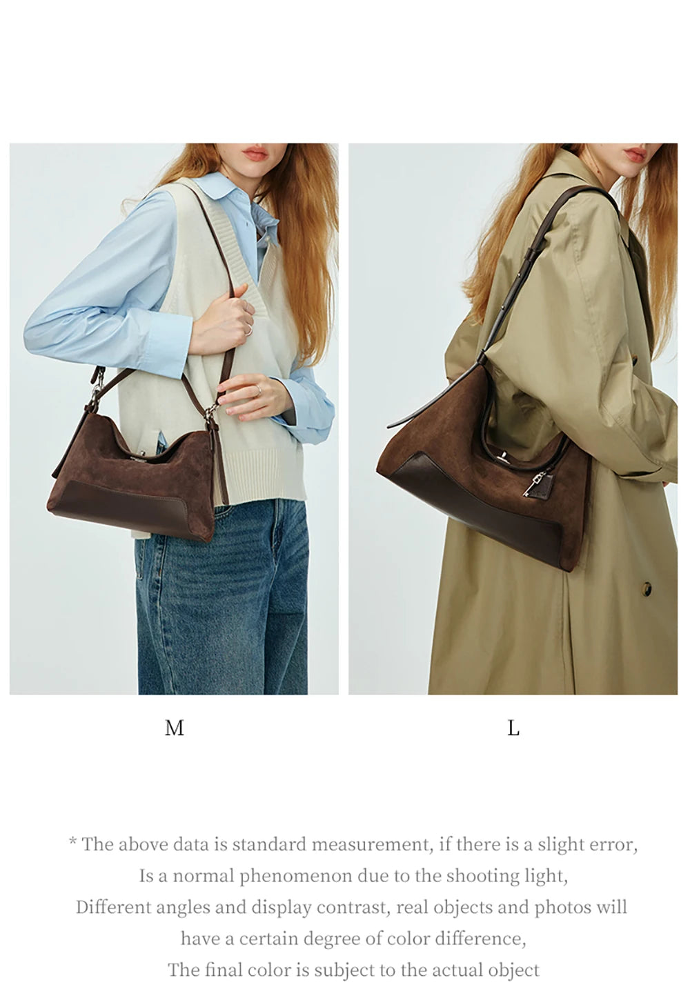 Split Leather Shoulder and Handbag Tote