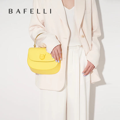 Half Moon Crossbody Bag – Genuine Leather Flap Style