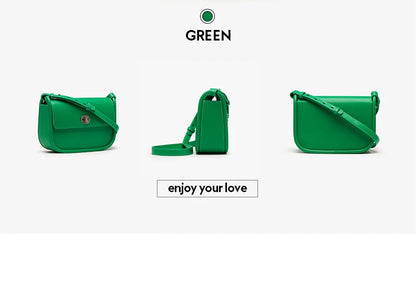 Elegant Split Leather Saddle Crossbody Bag