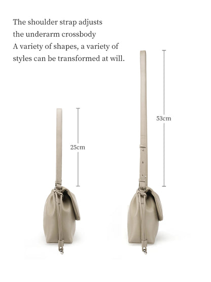 Split Leather Soft Shoulder and Crossbody Bag