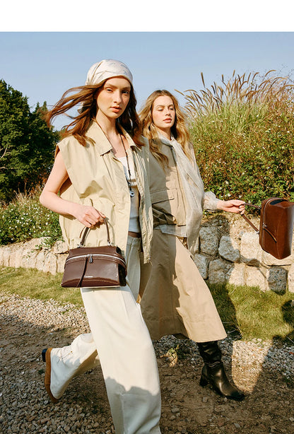 Green Split Leather Shoulder and Crossbody Bag