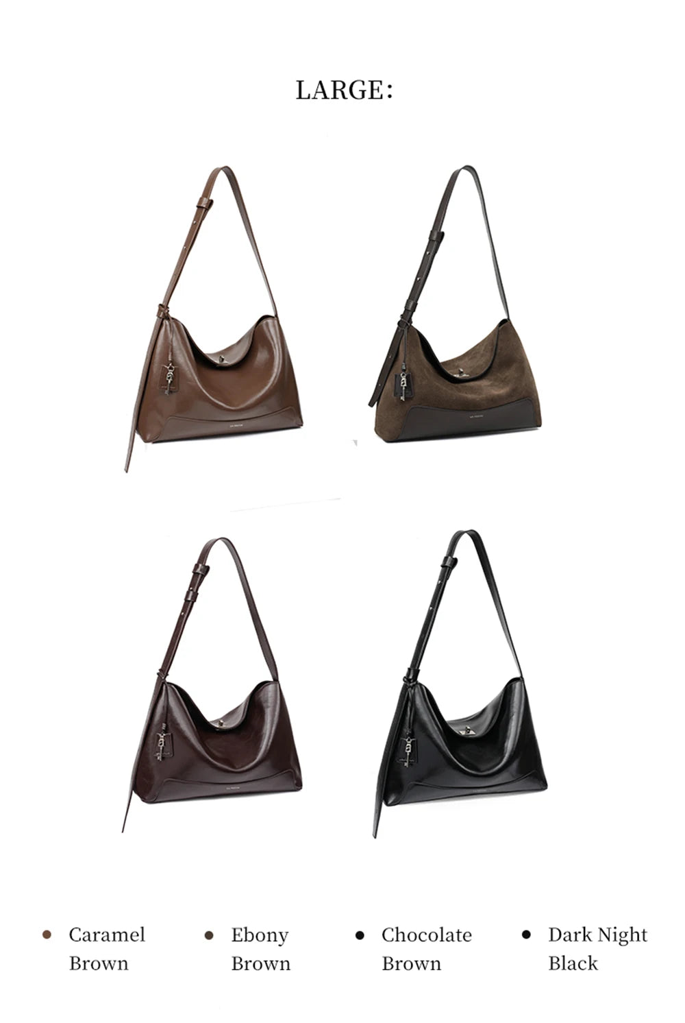 Split Leather Shoulder and Handbag Tote