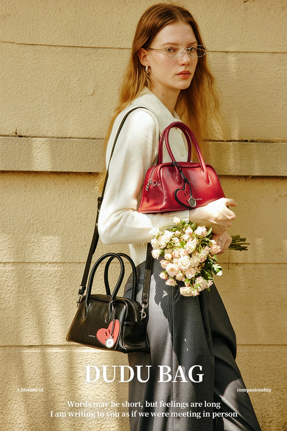 Soft Split Leather Small Tote Shoulder Bag