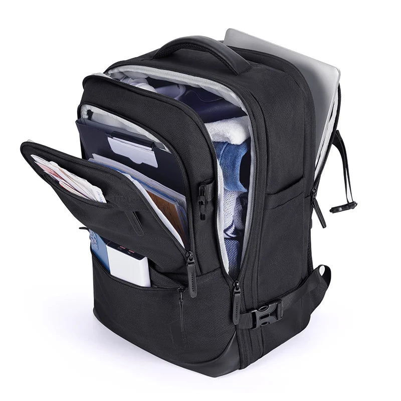 PVC Softback Laptop Backpack with Expandable Capacity