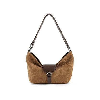 Split Leather Soft Tote Shoulder Crossbody Bag