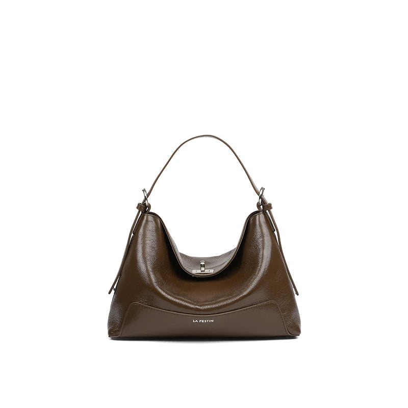 Split Leather Shoulder and Handbag Tote