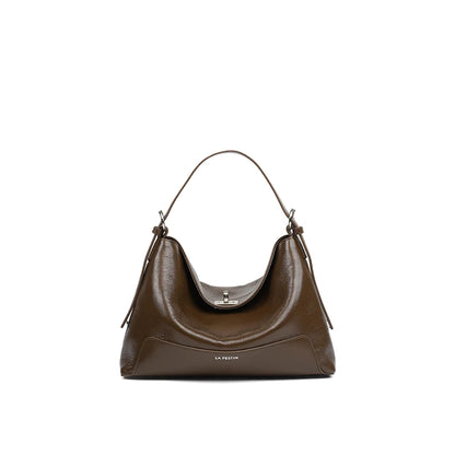 Split Leather Shoulder and Handbag Tote