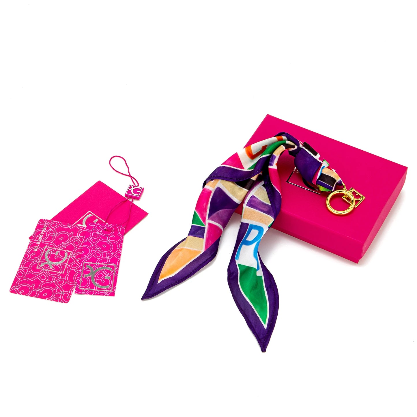 Silk Scarf Pendant Accessory – Multi-Style Fashionable Luggage and Handbag Decoration