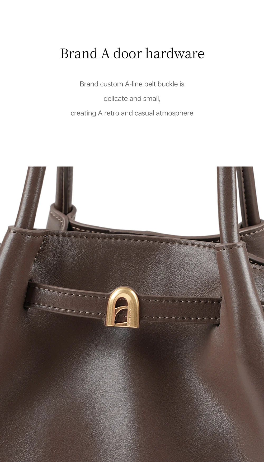 Split Leather Structured Tote Bag