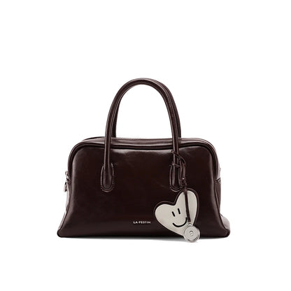 Split Leather Compact Shoulder and Crossbody Tote