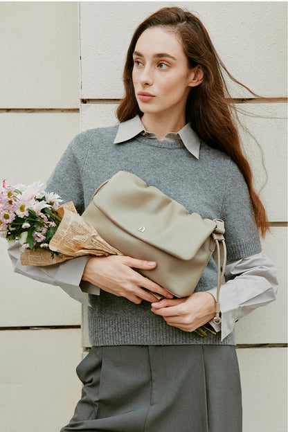 Split Leather Soft Shoulder and Crossbody Bag