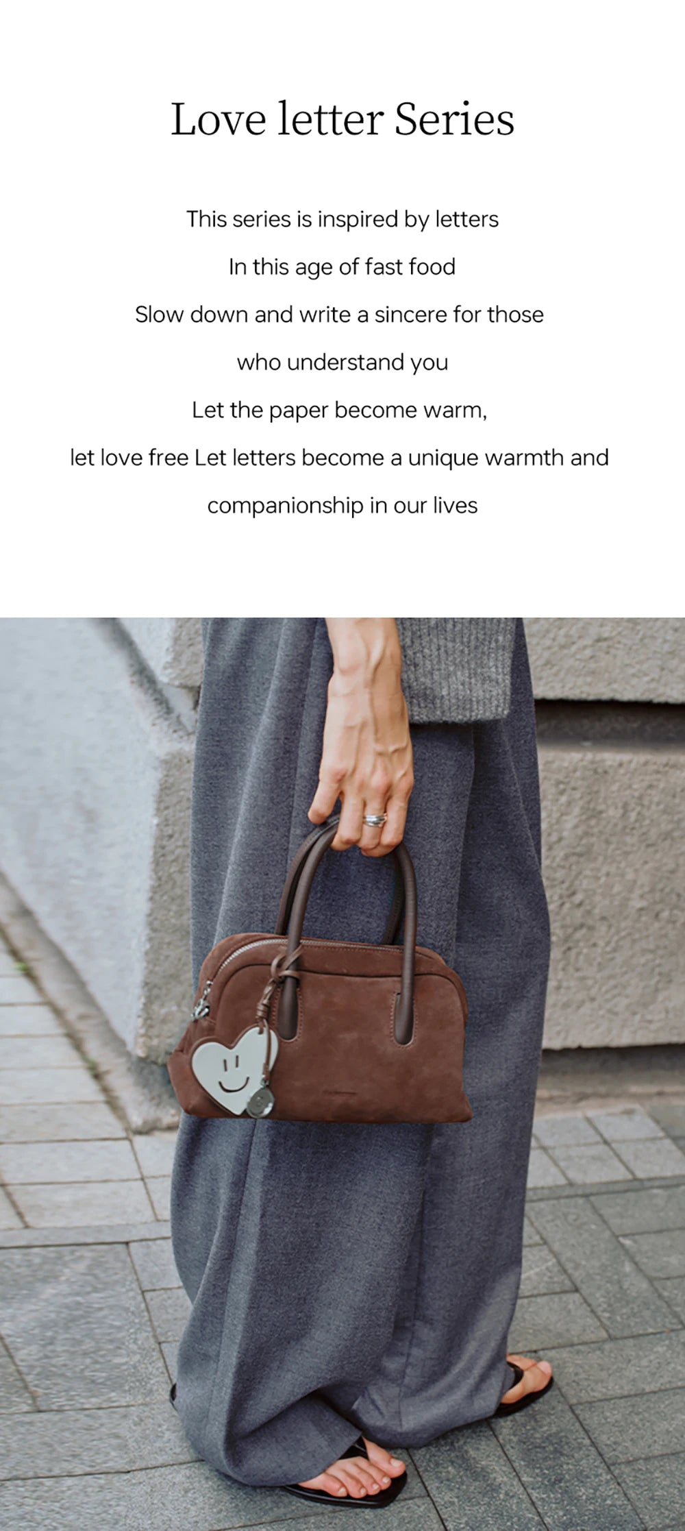 Split Leather Boston Handbag