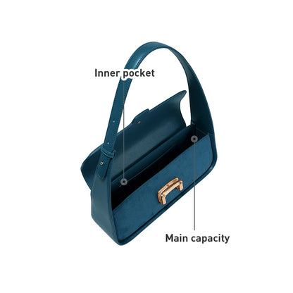 Split Leather Firm Shoulder Bag