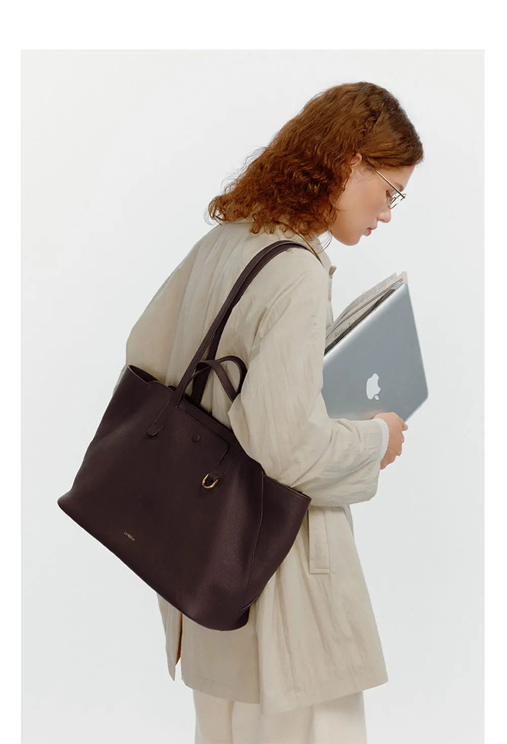 Genuine Leather Tote Shoulder Bag