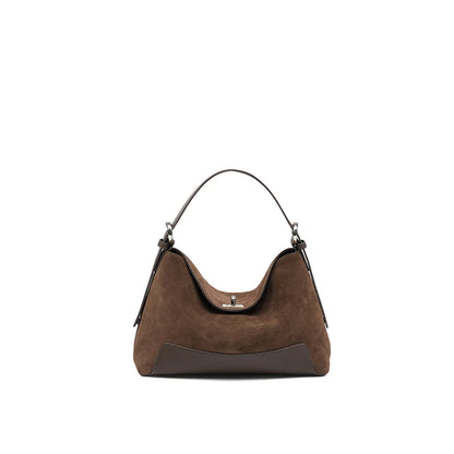 Split Leather Shoulder and Handbag Tote