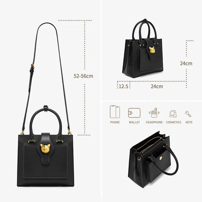 Split Leather Shoulder and Crossbody Bag