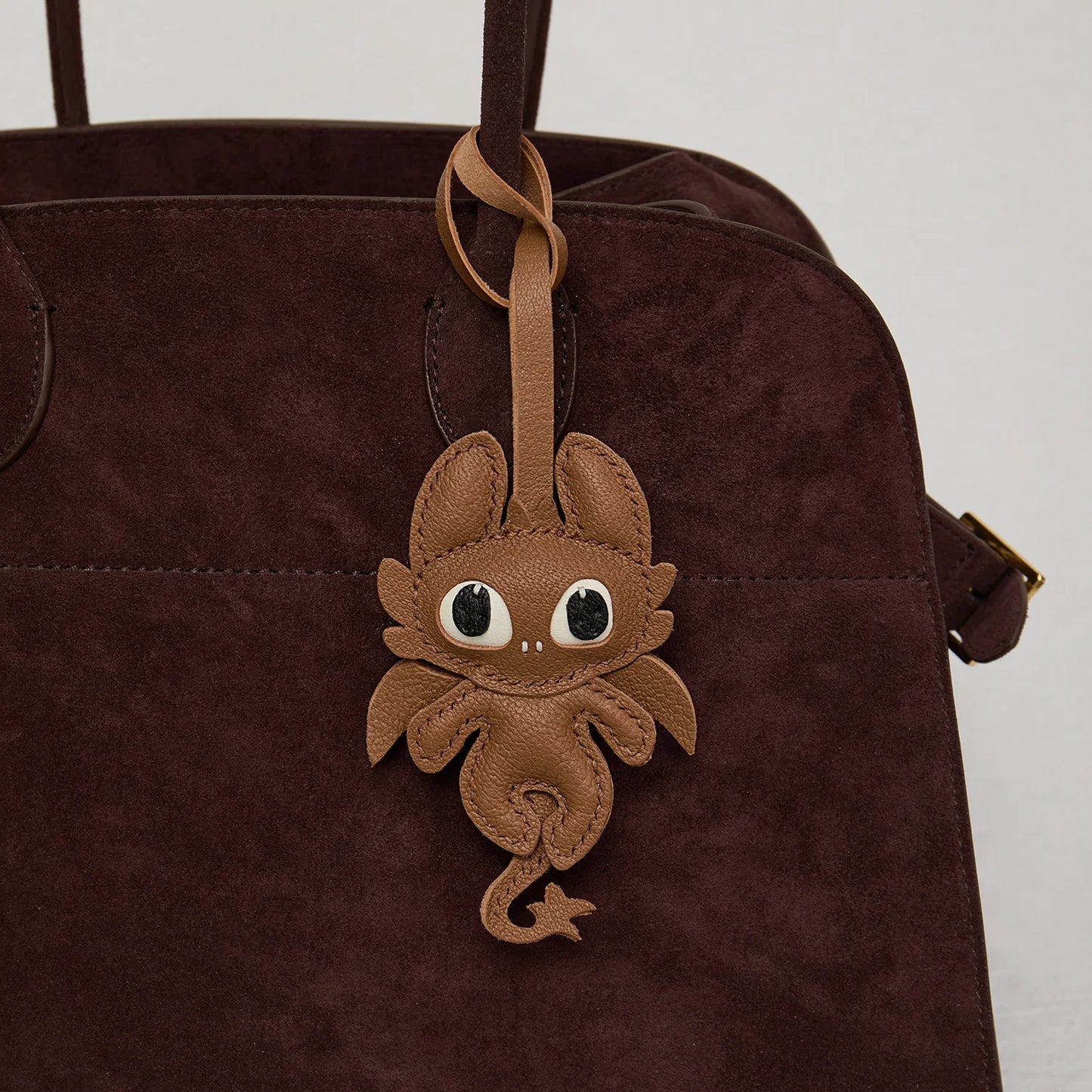 Dragon Leather Bag Charm Keychain