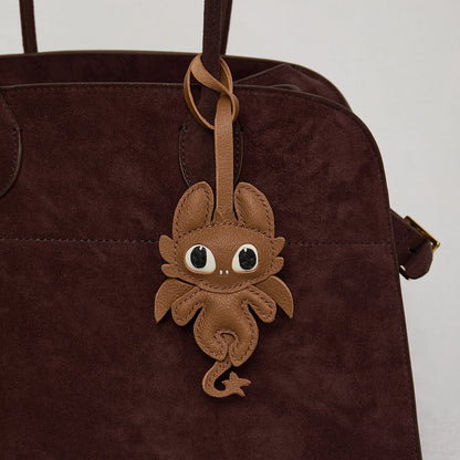 Dragon Leather Bag Charm Keychain