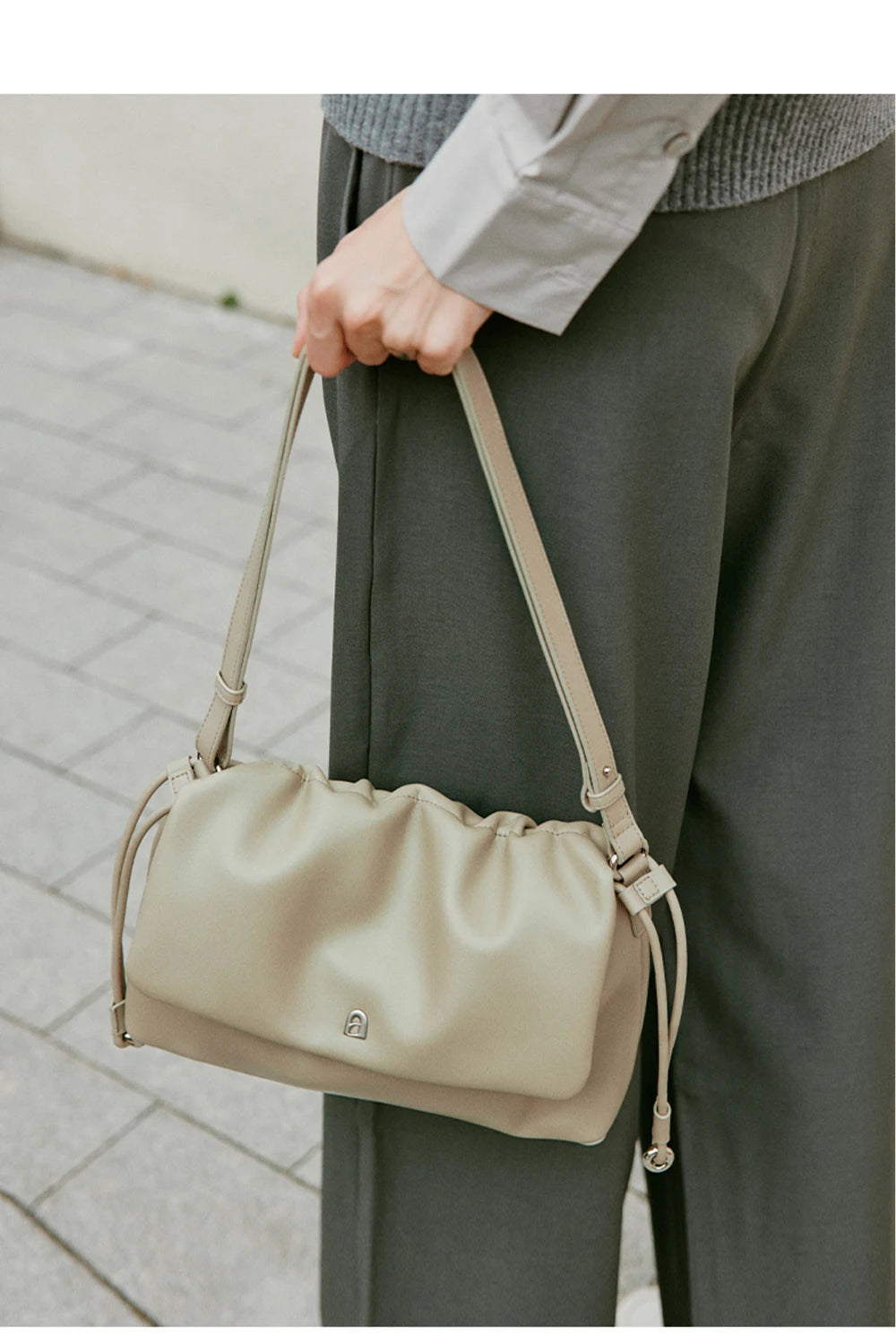 Split Leather Soft Shoulder and Crossbody Bag